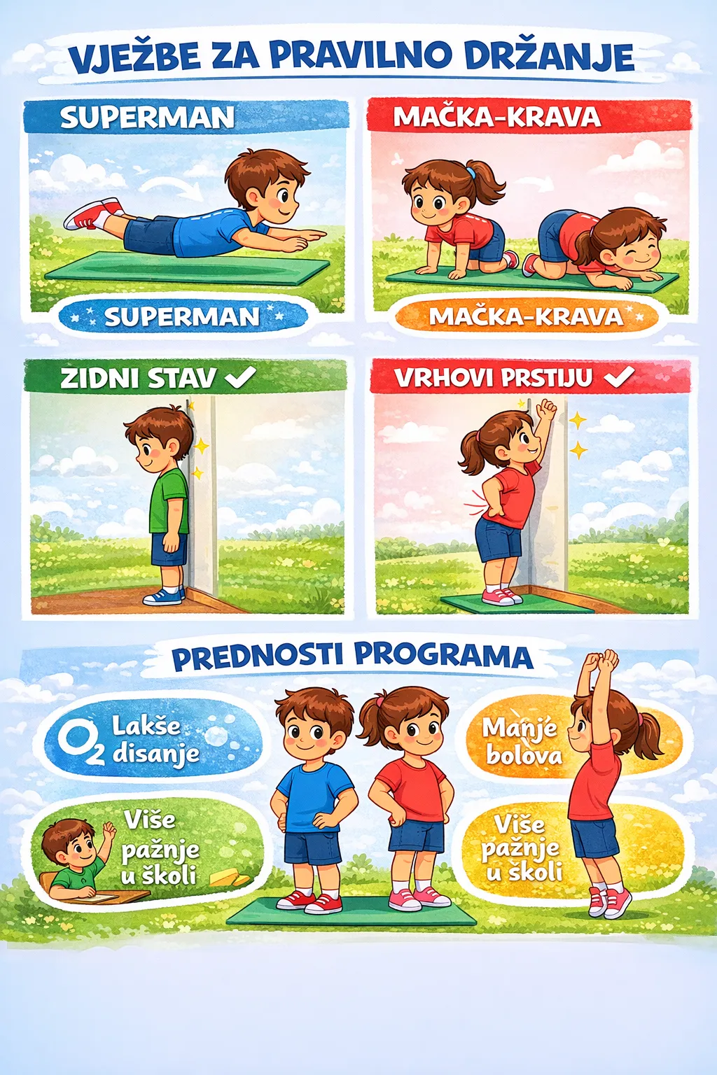 Vježbe za pravilno držanje